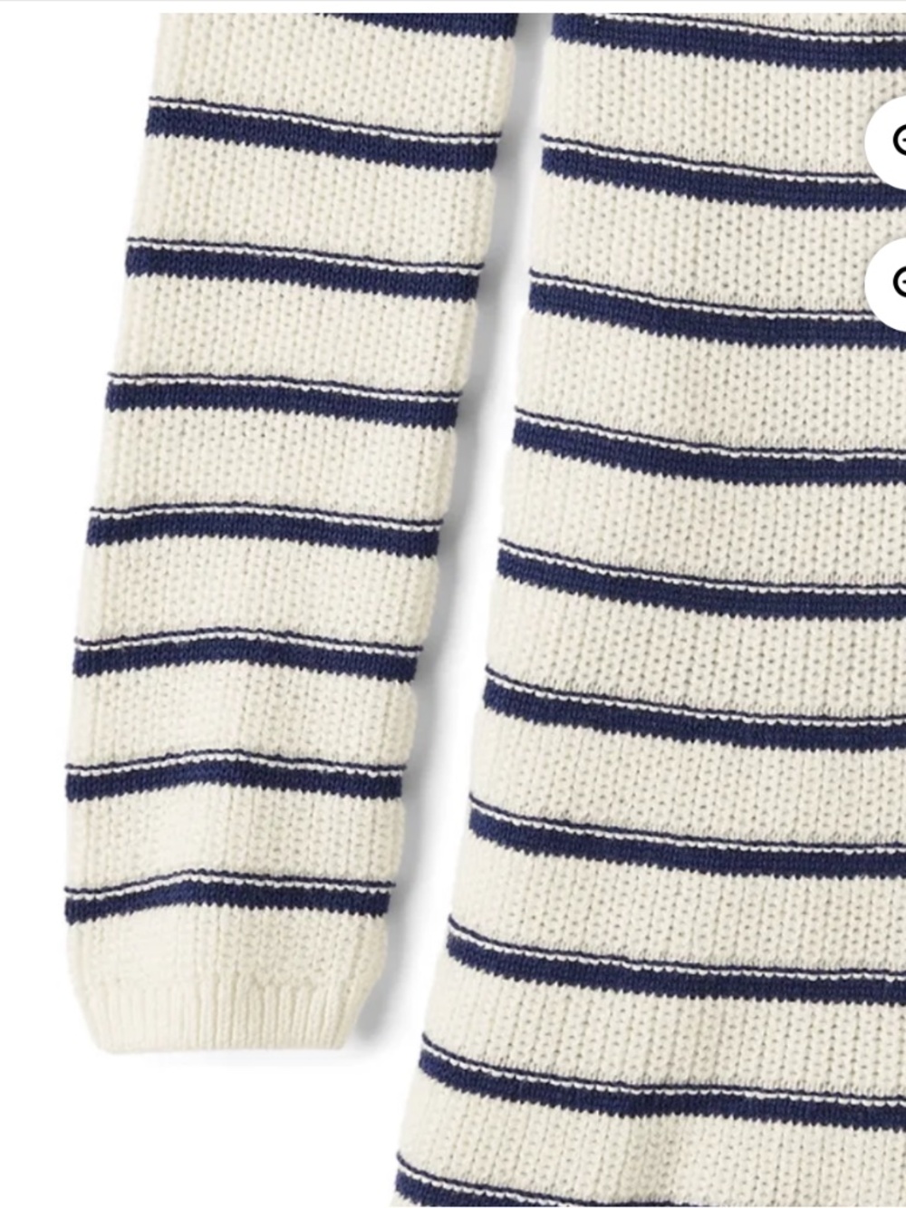 The Children’s Place Girls Fair Ivory Striped Bow Sweater Dress Size LG (10-12) - Picture 7 of 7